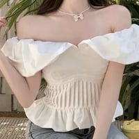 puff off shoulder tops