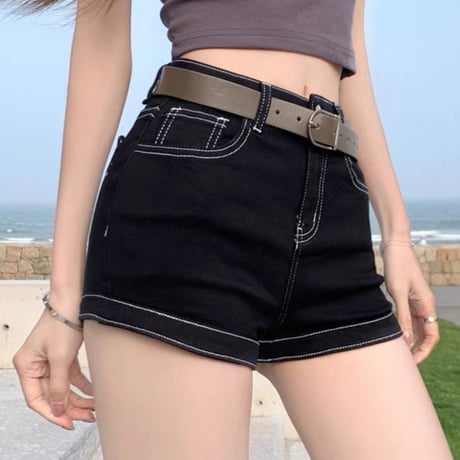 Heart stitch denim pants 3色