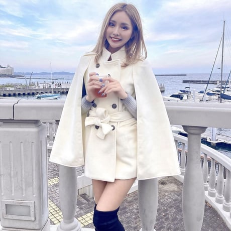 愛咲マリン様ご着用♡ダブルボタンマントコート2色