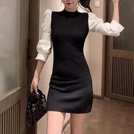 パフスリ black ワンピース