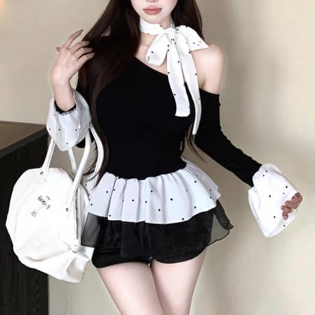 Mini Dot Monotone Top