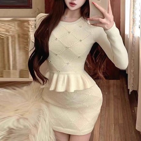 Bijoux Ribbon Knit Set Up