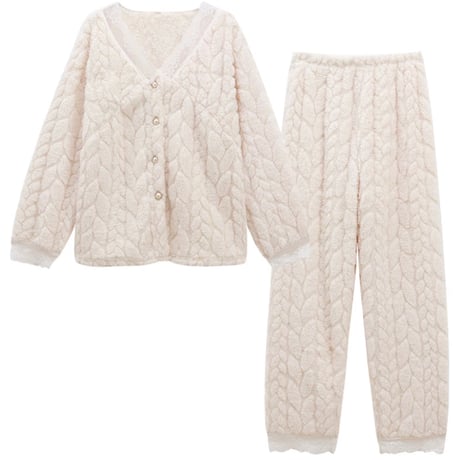 simple lace モコモコ ルームウェア