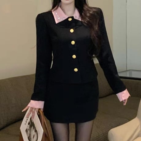 pink×black bijou セットアップ