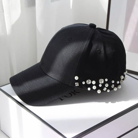 Pearl Detail Baseball Cap 2色