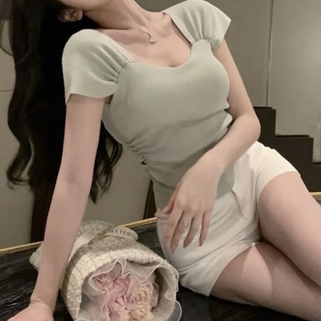 フレンチスリーブトップス3色