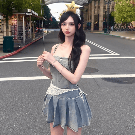 misuzu様ご着用♡Denim lace set up