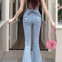 Back Ribbon Flare Denim
