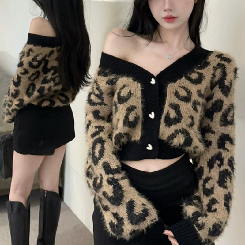 hyde着 SWITCHBLADEレオパードカーディガン hyde着 SWITCHBLADEレオパードカーディガン