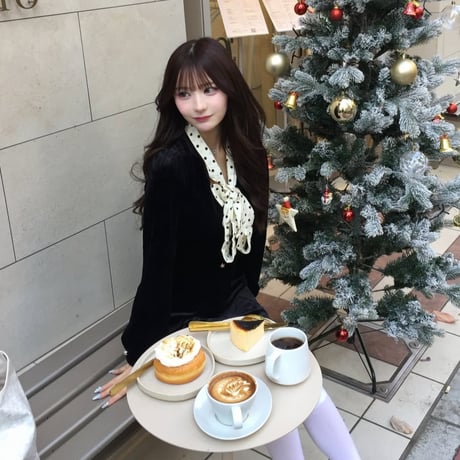 かりん様ご着用♡velour ドットリボン ワンピ
