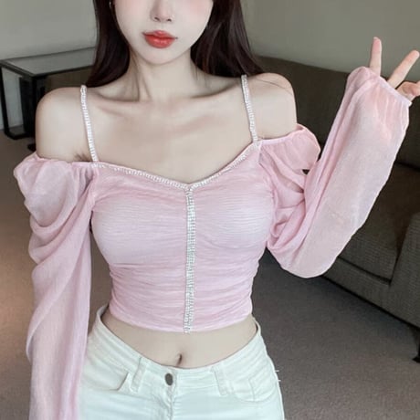 kira kira シアー長袖トップス 3色