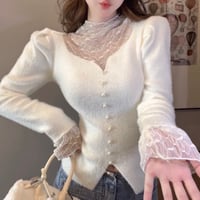 デコルテシースルーレーストップス