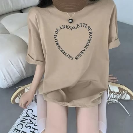ロゴハートデザインTシャツ2色