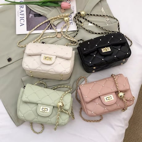 パール付きショルダーbag