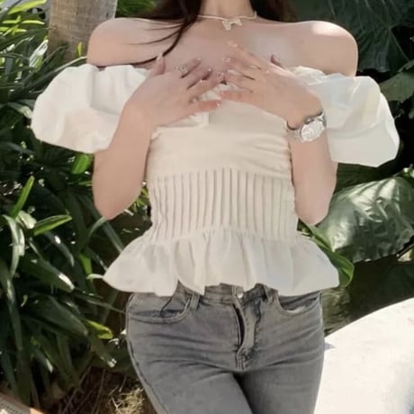 puff off shoulder tops
