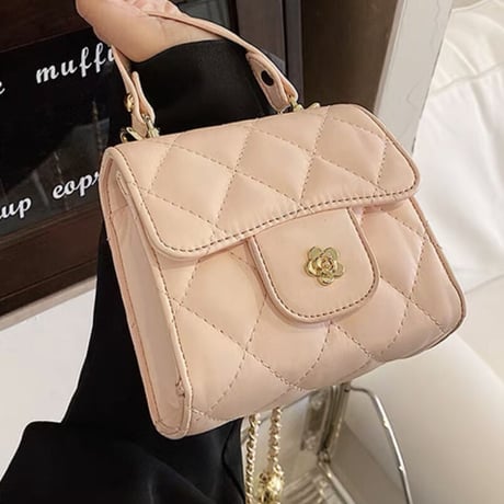 フラワーモチーフキルティングbag5色