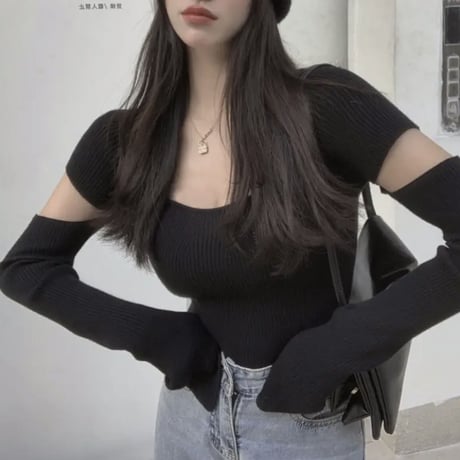 綾野あすか様ご着用♡sleeve cut tops 2色