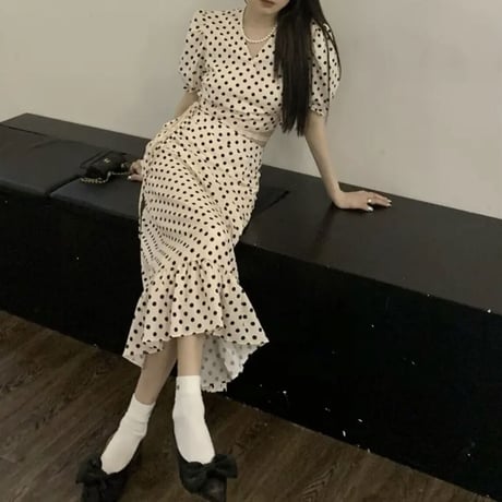 ドット柄セットアップ