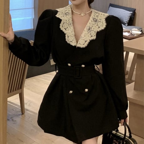 girly lace トレンチコート