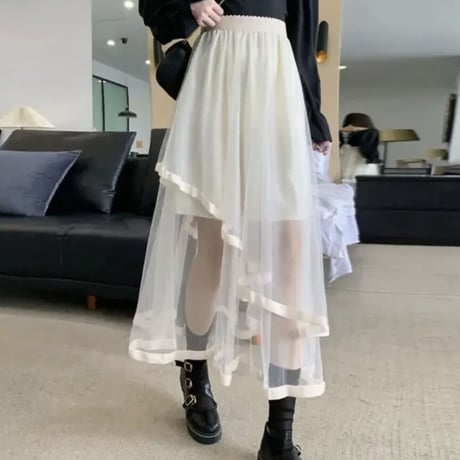inner mini tulle skirt 2色