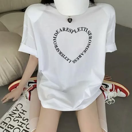 ロゴハートデザインTシャツ2色