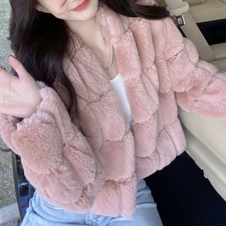 TERUMI様ご着用♡スクエアデザインファーコート3色