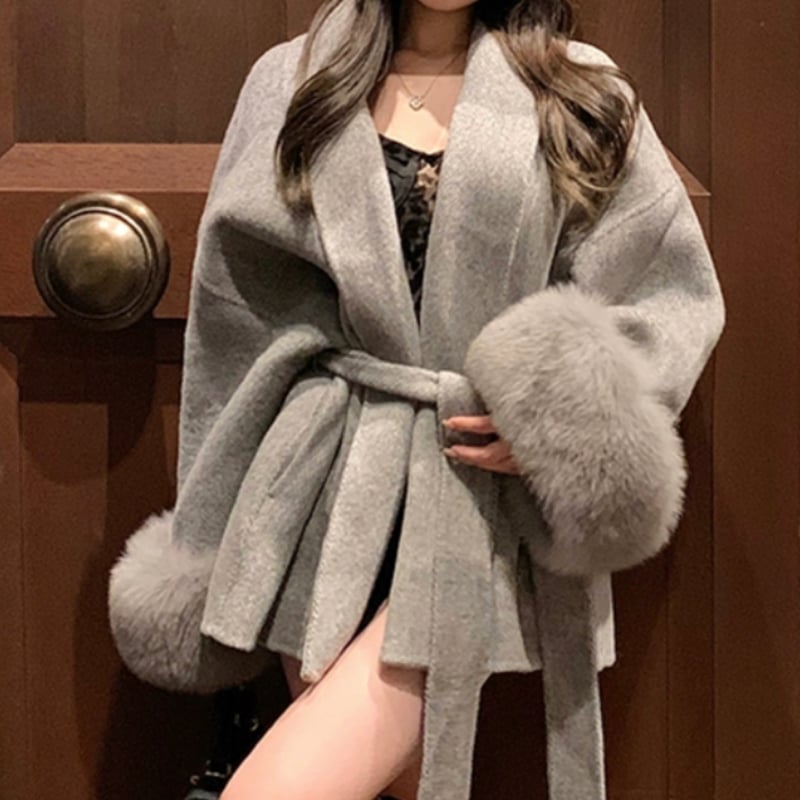 結城里華様ご着用♡袖ボリュームファーコート 2色 | ecrea 