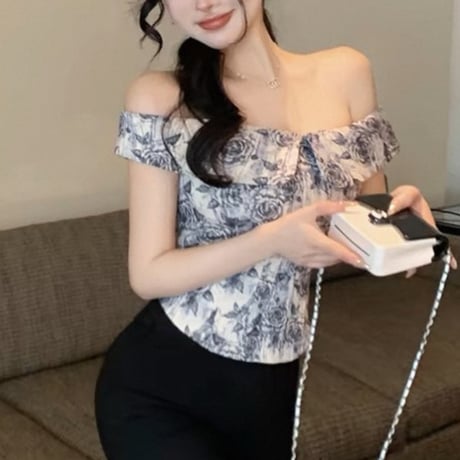 Vintage Rose Off-Shoulder Top