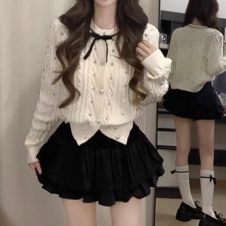 Crystal Cable Knit Cardigan