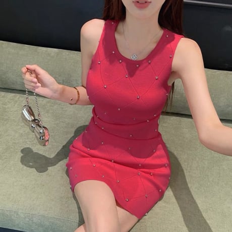 Crystal Knit Bodycon Dress 6色
