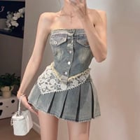 misuzu様ご着用♡Denim lace set up