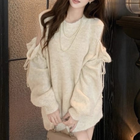 Ribbon Sleeve Knit