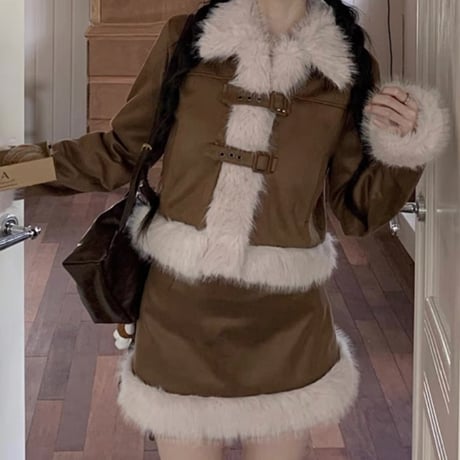 fur×brown winter setup 2種