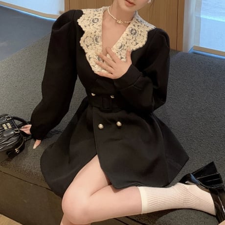 girly lace トレンチコート