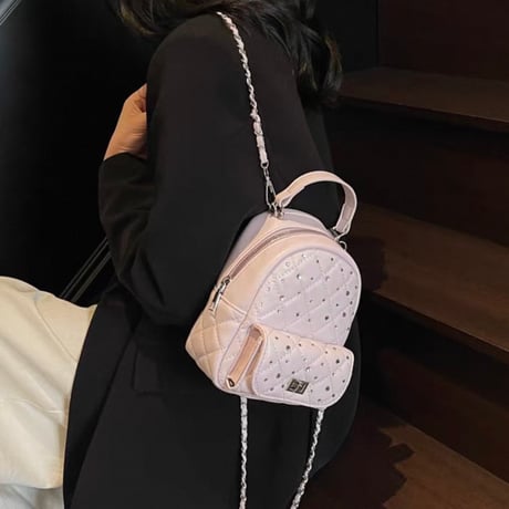 Bijou Quilted Mini Backpack 5色