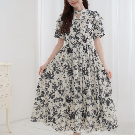 nuance flower frill dress