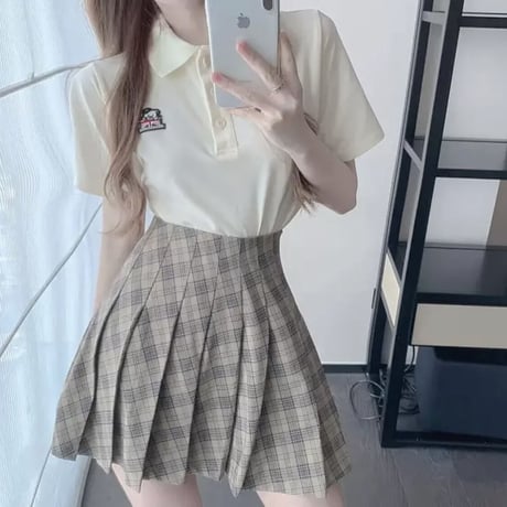 チェック柄プリーツスカート