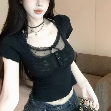 Layered Sheer Dot Top