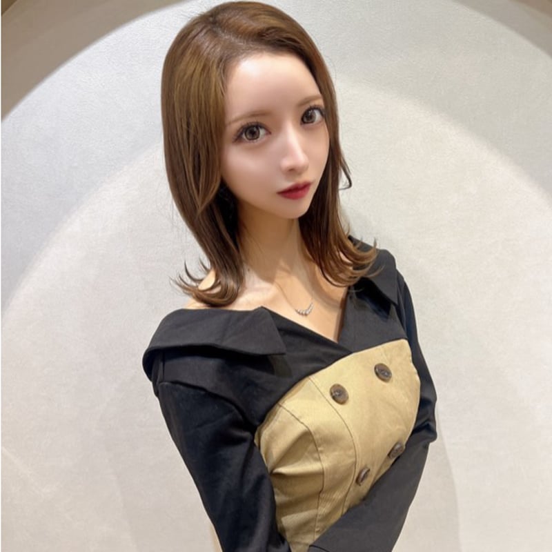 chii様ご着用♡オフショルトレンチデザインワンピ | ecrea