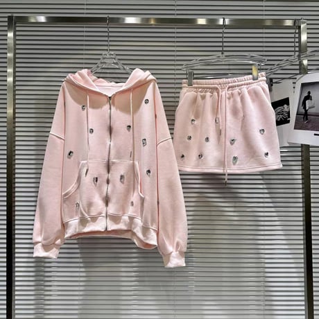 日南まみ様ご着用♡ビジュースカートセットアップ 3色