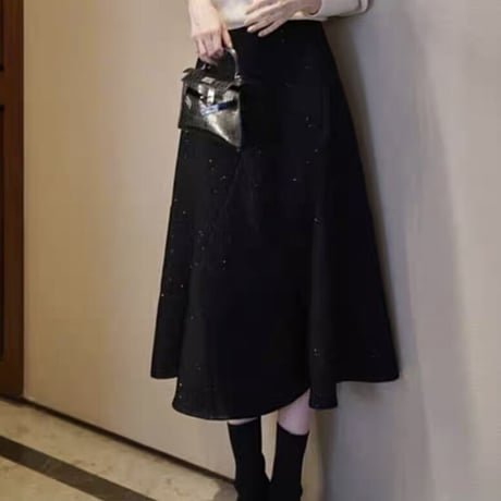 キラキラBlackロングスカート