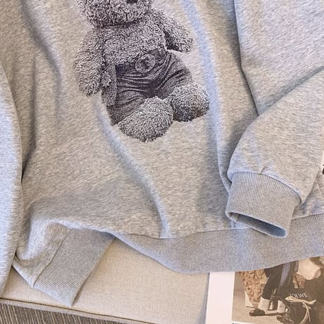 くまちゃんgrayトップス