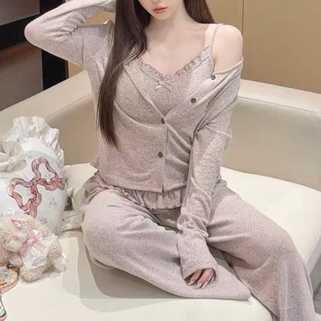 Frill Knit Roomwear Set
