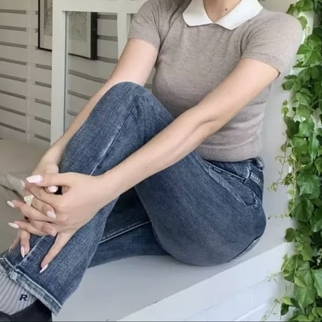 襟付きdoll半袖トップス2色