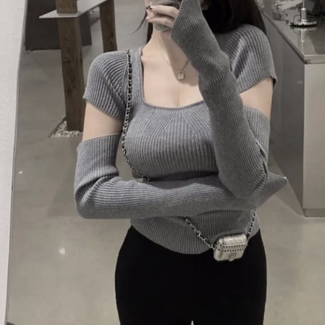 綾野あすか様ご着用♡sleeve cut tops 2色