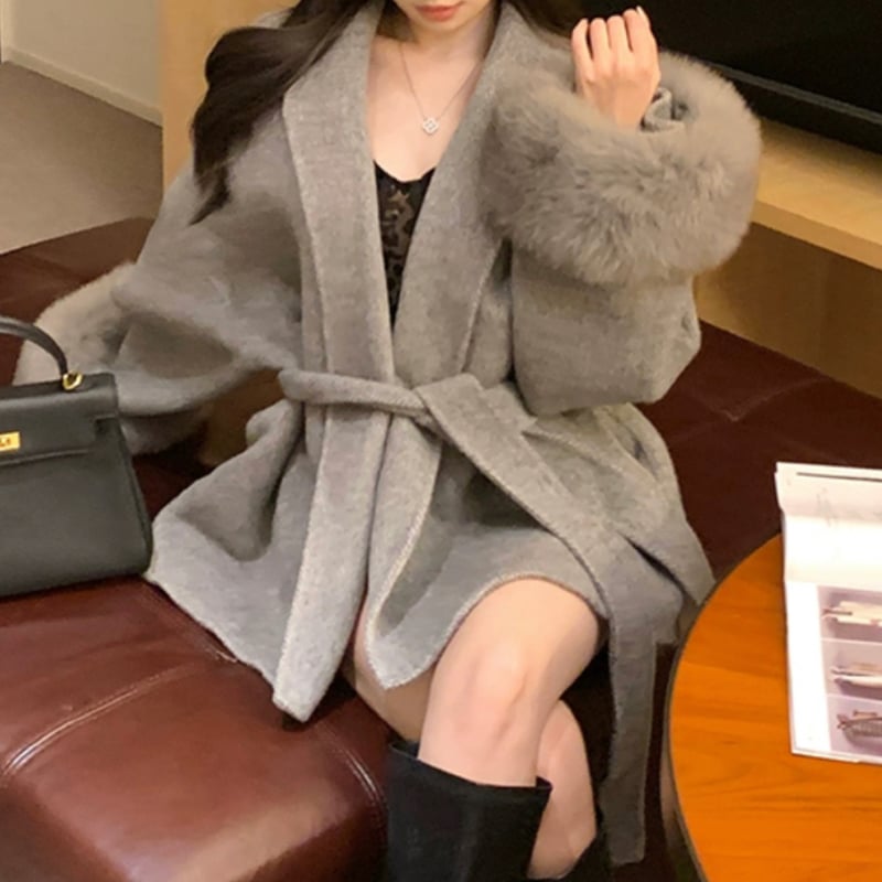 結城里華様ご着用♡袖ボリュームファーコート 2色 | ecrea