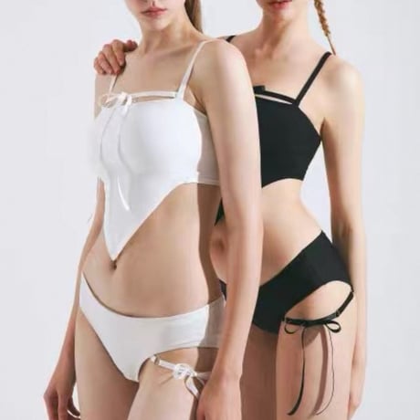 Triangle Drape Bikini 2色