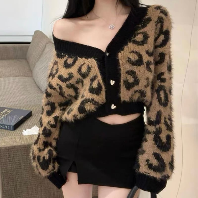 レオパードカーディガン | ecrea