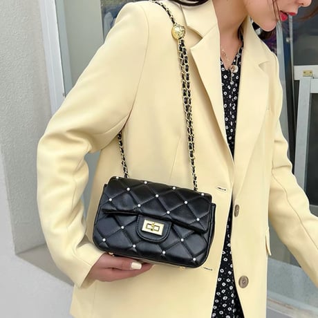 パール付きショルダーbag