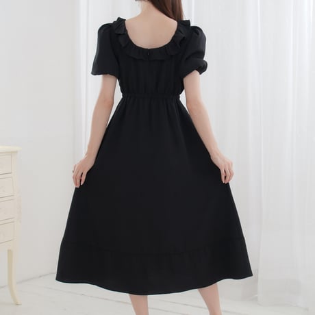 flower jacquard ribbon dress